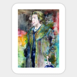 OSCAR WILDE watercolor portrait .22 Sticker